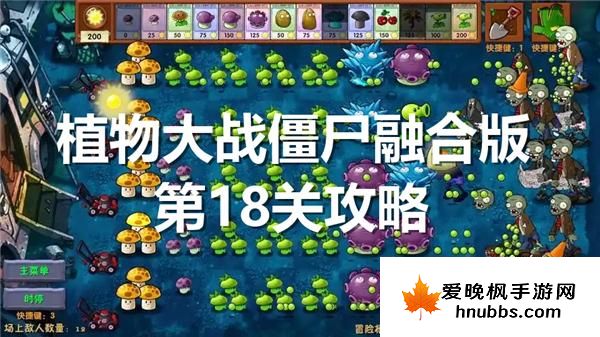 植物大战僵尸融合版第18关怎么过